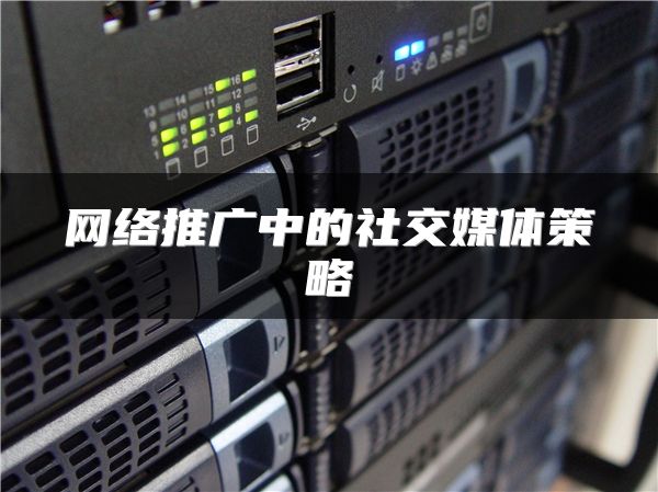 网络推广中的社交媒体策略