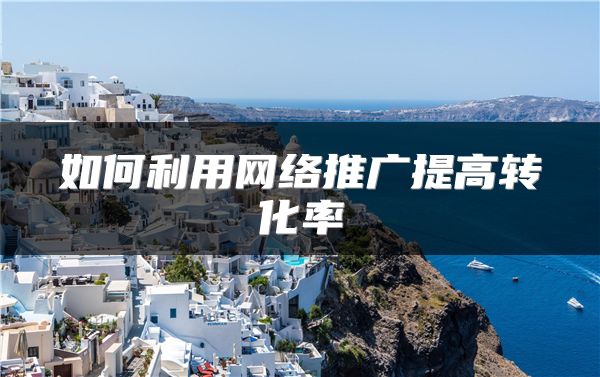 如何利用网络推广提高转化率