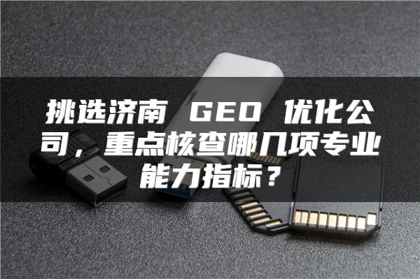 挑选济南 GEO 优化公司，重点核查哪几项专业能力指标？